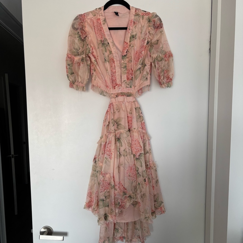 Floral Pink Dress in size small